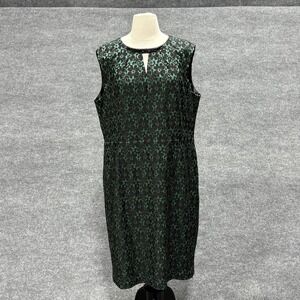 Nine West Dress Womens 16 Lace Sleeveless Sheath Party Career Elegant Formal